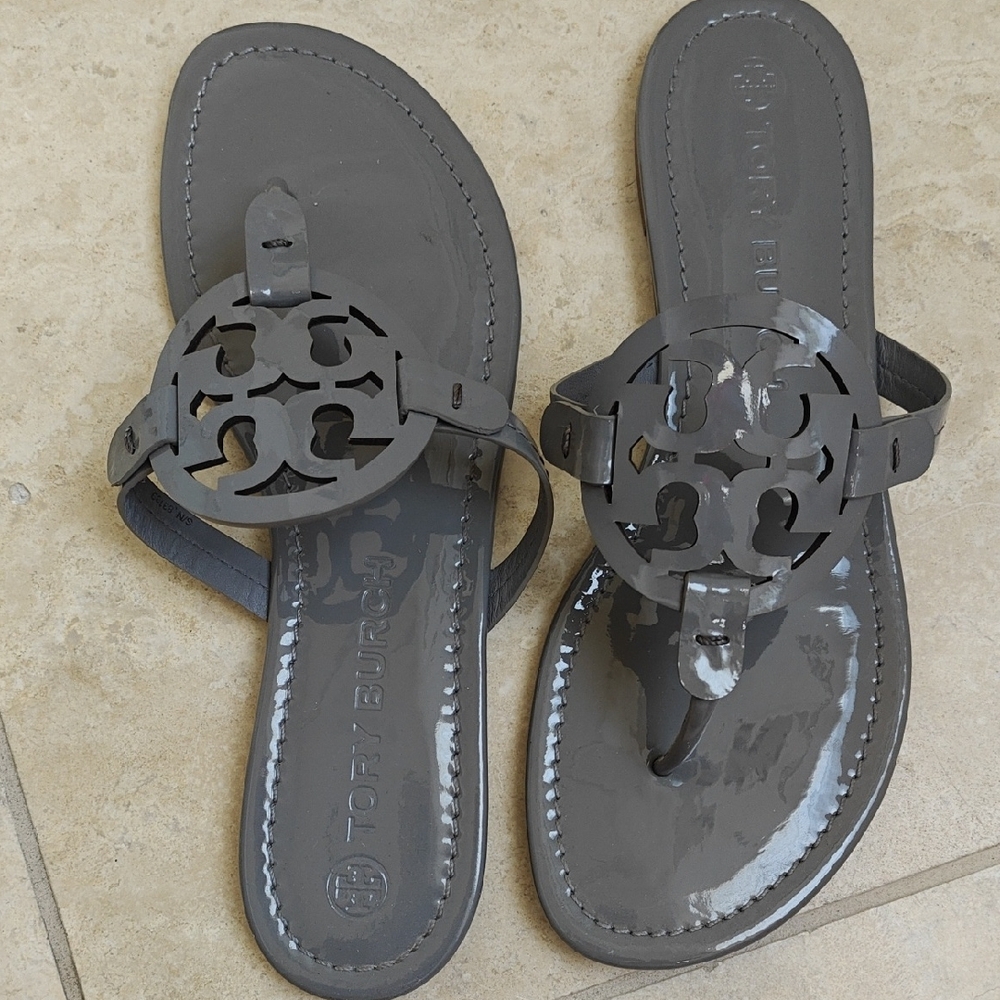 Tory Burch Dark Gray Sandals